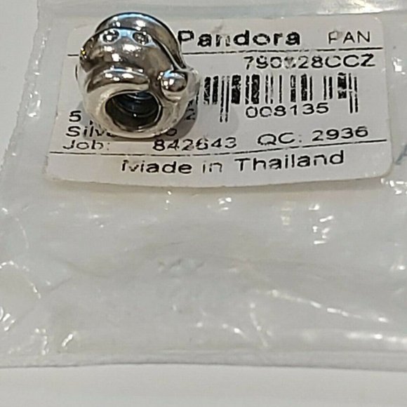 Authentic PANDORA Sterling Silver *RETIRED* Love Knot Champagne CZ  790328CCZ - Picture 5 of 6